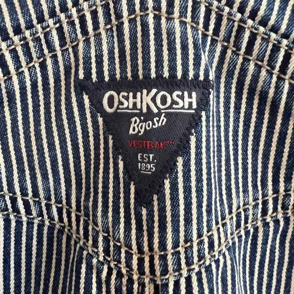 Oshkosh B’gosh stripped overalls size 12M - Picture 7 of 10